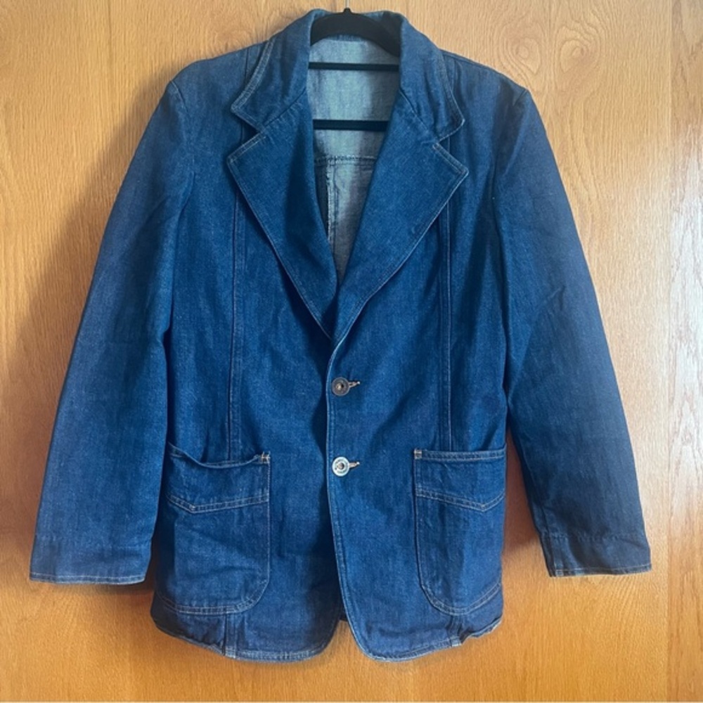 Vintage Gap size 42 blue denim jean blazer